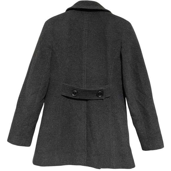 Kenneth Cole Reaction Gray Wool Blend Double Breast Jacket Pea Coat Size 2 - Picture 14 of 14